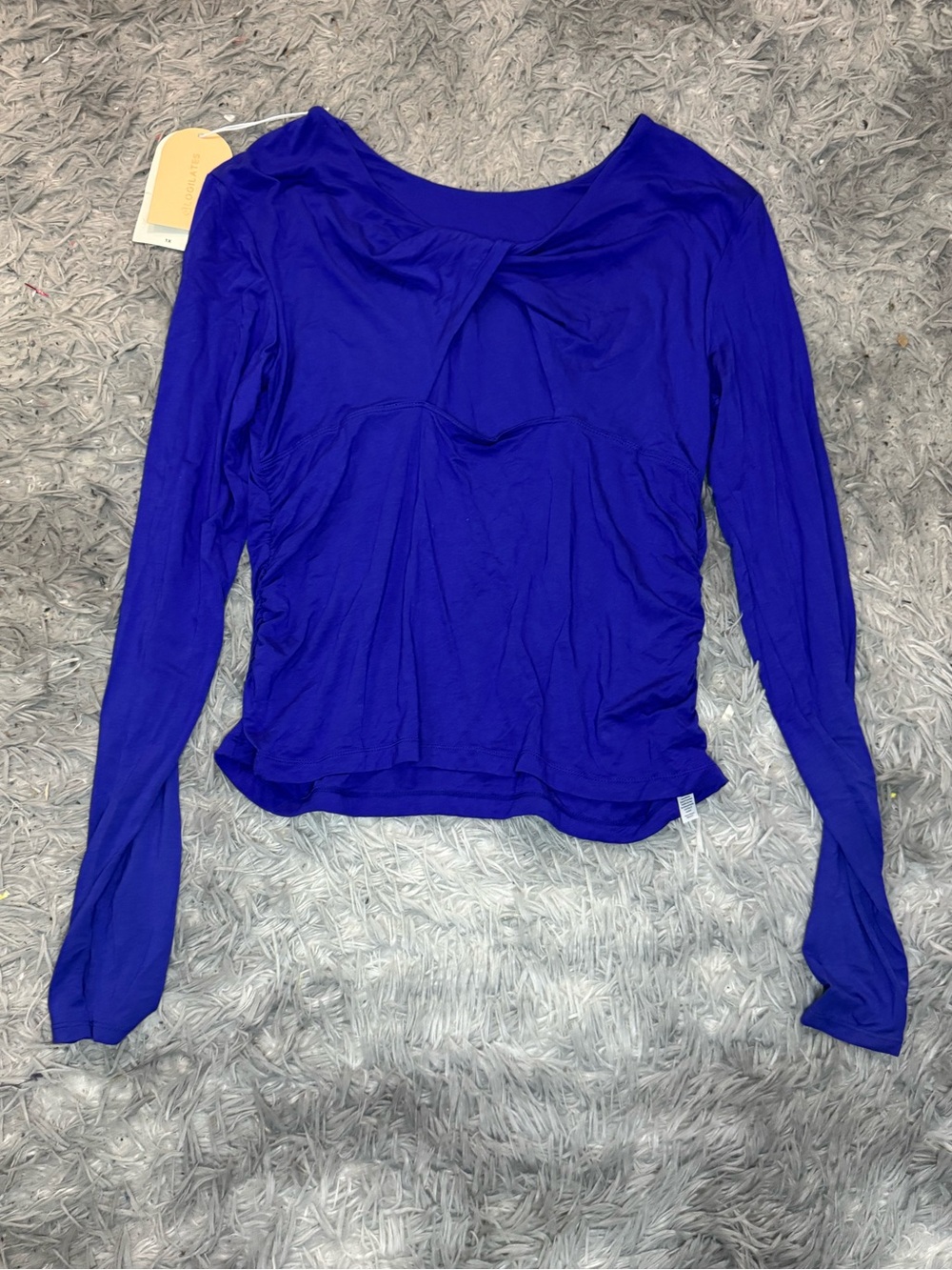 Blogilates Women’s Twisty Long Sleeve Top - Royal Blue Size 1X NWT - Picture 10 of 11